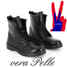 STIVALI UOMO ANFIBI PELLE  italia  militare esercito  43 42 41 40 39 44 45..  V