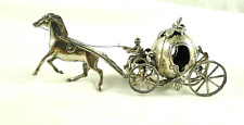 VECCHIA CARROZZA ZUCCA MINIATURA IN ARGENTO 800 STATUINA STATUETTA