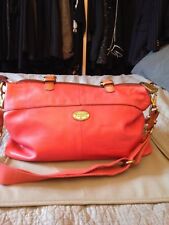 FOSSIL LUSSO BORSA PELLE ROSA ANTICO GOLD SPALLA MANO TRACOLLA ZIP ORIGINALE M