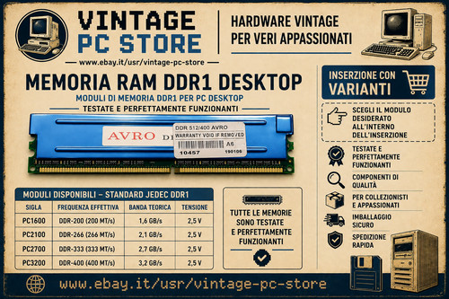 Memoria ram ddr1 desktop - ddr1, 184
