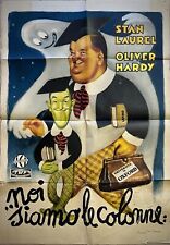 NOI SIAMO LE COLONNE-Manifesto affiche originale-Stan Laurel,Oliver Hardy-1940-