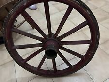 VECCHIA RUOTA DI CARRO IN LEGNO E FERRO