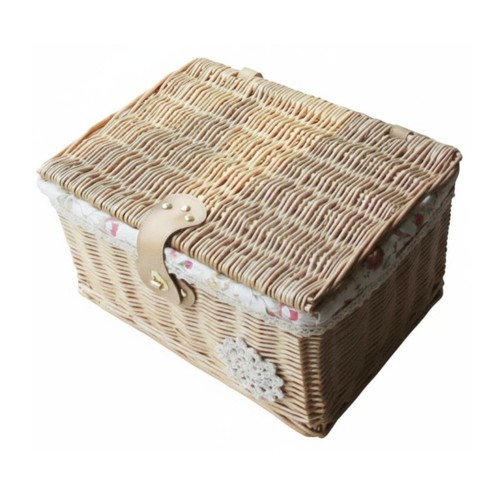 Baule intrecciato con chiusura - baule,