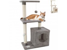 TIRAGRAFFI PER GATTI ALTO 85 CM PARCO GIOCO GIOCHI CUCCIA GATTO GRAFFIATOIO