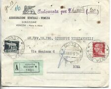 1941 2,55L+20C PERFIN ASSICURAZIONI GENERALI VENEZIA SU ASSICURATA X ROMA