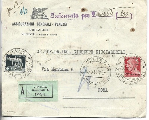 1941 55l 20c perfin - 1941,