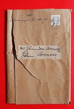 1886 bollo mercurio per giornali impero austrung. su testapacco di cormons