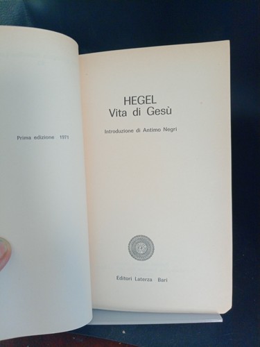 Vita gesù hegel - gesù,