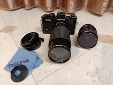 Macchina fotografica Yashica FR1 con obiettivo Tokina f/4 80-200mm + accessori