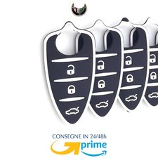 🇮🇹Gommino 3 Tast Telecomando Guscio Chiave per Alfa Romeo Mito Giuletta Nero