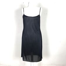 Abito nero da donna in raso sottoveste lingerie babydoll 50 scollato come nuovo