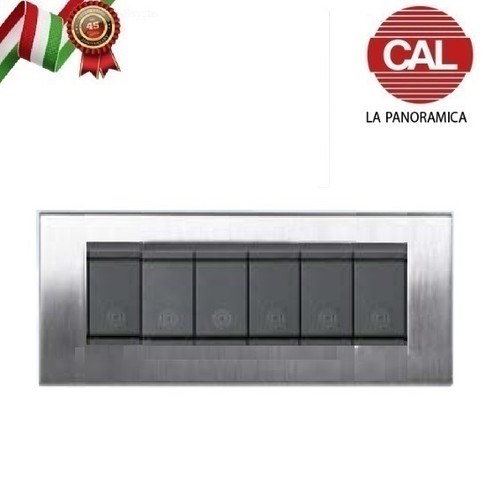 Placca cromo satinato - 6p,