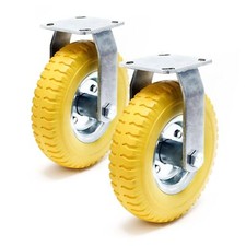 Set 2x ruote fisse da trasporto 225x58mm Staffa fissa Antiforatura 100 kg