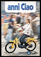 ANNI CIAO PIAGGIO manifesto poster Motorino Moto Gialla Anni '70 E58