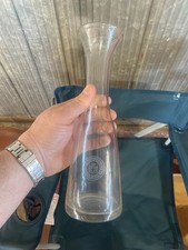 Antico Mezzo Litro Misura Per Vino , Brocca Vetro Osteria Italiana Regno Corona