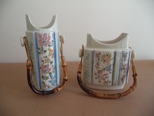 Portagrissini fiori vintage ceramica Italy anni '50 Lavoratti Sesto Fiorentino