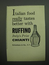 1957 ruffino chianti wine - ruffino, ad
