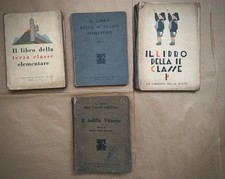 LIBRI DELLA SCUOLA ELEMENTARE-Epoca fascista-4 Volumi originali -1931/'33-