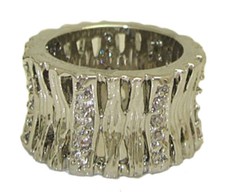 Zirconi Anello Argento Oro