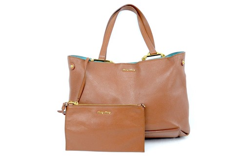 Borsa miu shopper - borsa, marrone