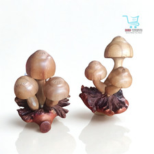 Scultura fungo in legno fatta