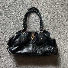 Borsa a mano Francesco Biasia Secret Love nera grande oro ferramenta pelle