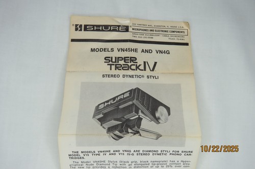 Shure vn45he stylus - shure,