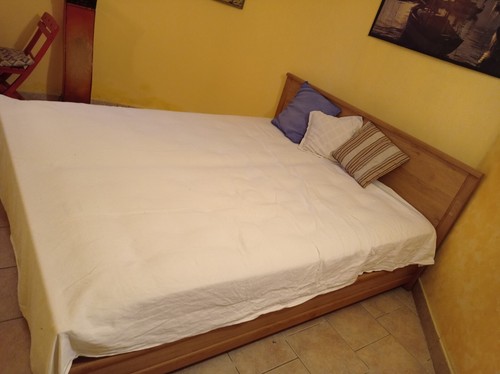 Letto matrimoniale legno - letto,