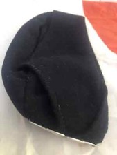 Fez nero Cappello Berretto d'epoca con fregio no uniforme elmetto