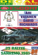 DECAL FORD ESCORT RS 1800 MK