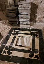 36 Greca Mattonella Cementine Piastrella Riggiola Maiolica antica Vintage Quadro