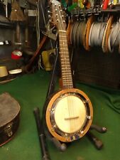 John Grey England Vintage Banjo Mandolino 8 Corde Strumento Banjolin -Parti o 
