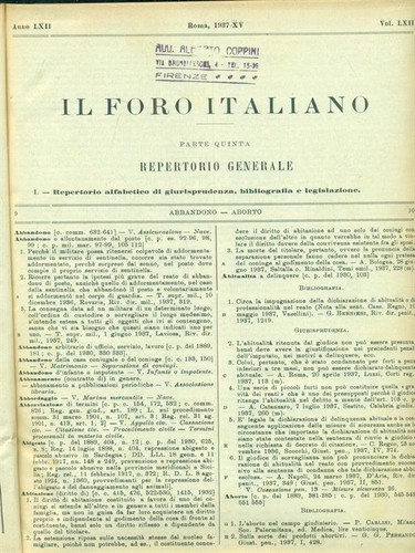 Foro italiano repertorio - foro,