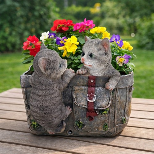 Simpatici gatti con vaso - , da