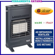 stufa a gas metano ventilata infrarossi da pavimento muro murale per interni