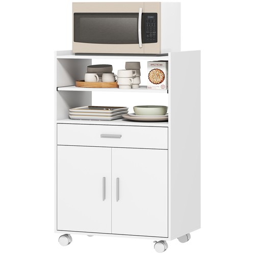 Homcom mobiletto microonde con - mobiletto,
