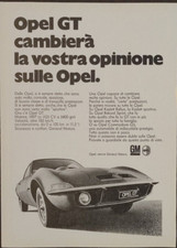 Pubblicità Anni '60 -  OPEL GT GM  - 1969 - Advertising