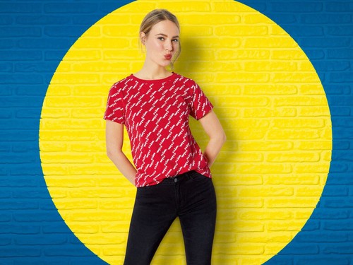 Shirt lidl rouge tee - rouge, multi