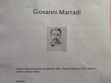 AUTOGRAFO GIOVANNI MARRADI SCRITTORE POETA 