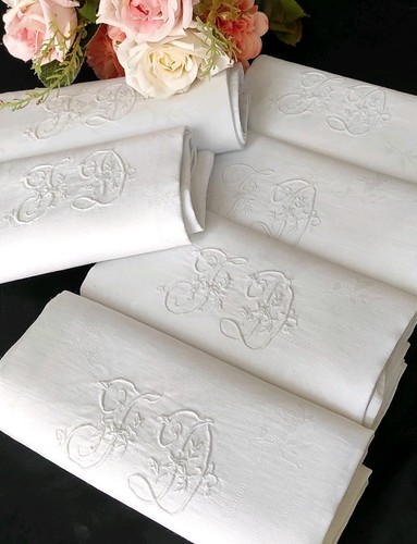 Tovaglioli lino monogramma - tovaglioli,