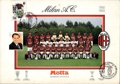 Cartolina milano calcio milan - milano,