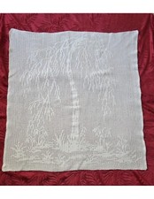 TENDINA ECRU' REALIZZATA AD UNCINETTO 86x80cm