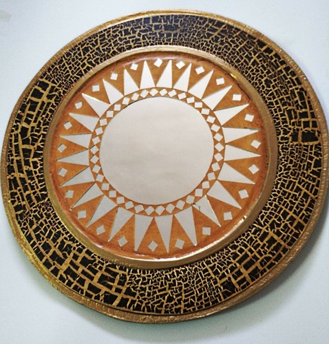 Specchio etnico legno mosaico - legno,
