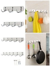 Appendiabiti da Parete Muro 3/4/5/6 Ganci in Ferro Stand Attaccapanni Appendini