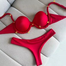 Bikini brasiliano rosso con - brasiliano,