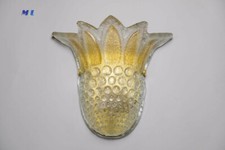 APPLIQUE in vetro SOFFIATO DI MURANO  in colore CRISTALLO AMBRA attacco E27