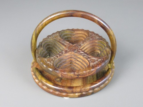 Centrotavola legno cesto