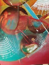 quadri moderni astratti dipinti a mano colori acrilici, tecnica spatola pennello