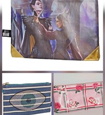 3 sacchetti con cerniera: Holly Black The Cruel Prince, INC Evil Eye, Ban.Do X Starbucks 