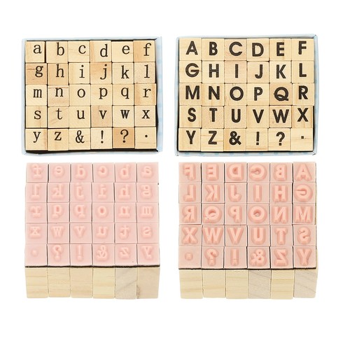 Timbri legno 60pz per - , lettere